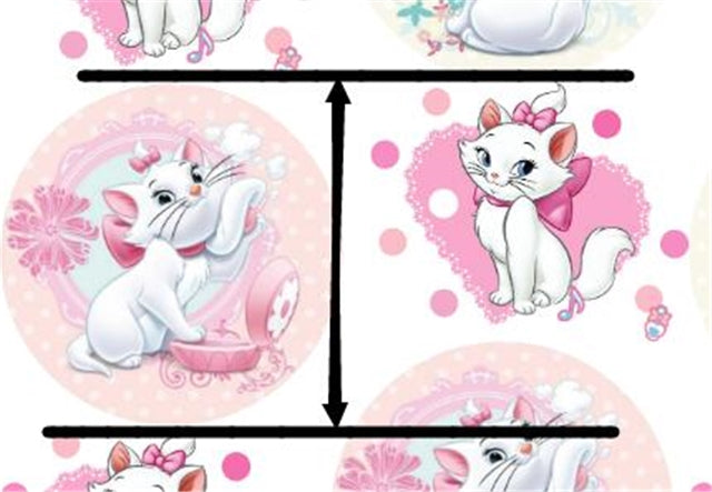 Marie Aristocat Kitten Cat Smooth Printed Faux Leather Sheet FeeFiFauxLeather