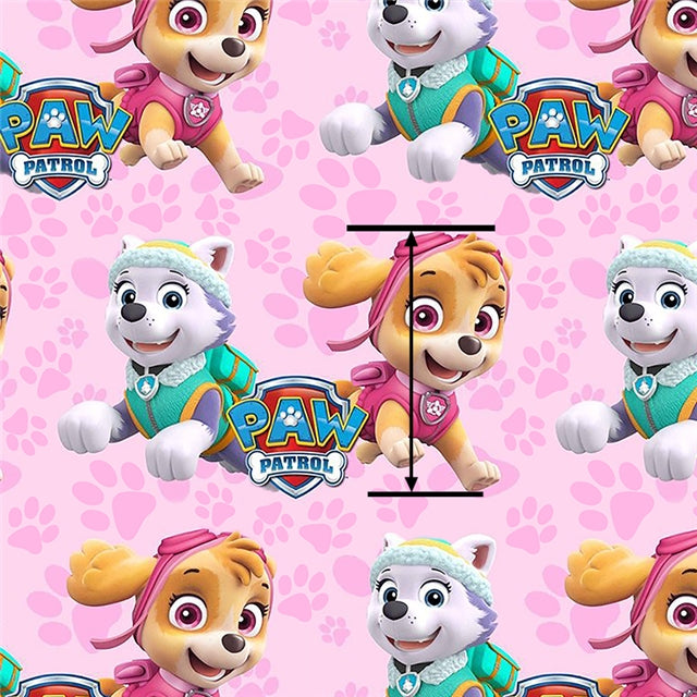 Paw Patrol Litchi Printed Faux Leather Sheet  Litchi has a pebble like feel with bright colors