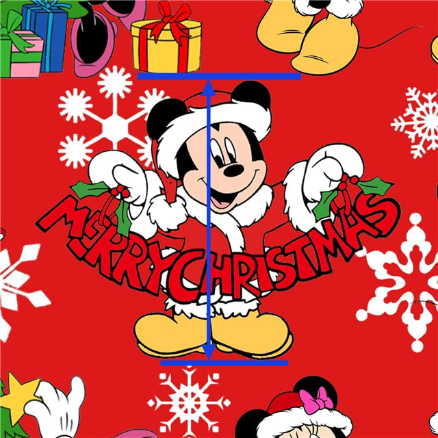 Mouse Christmas Bullet Textured Liverpool Fabric FeeFiFauxLeather
