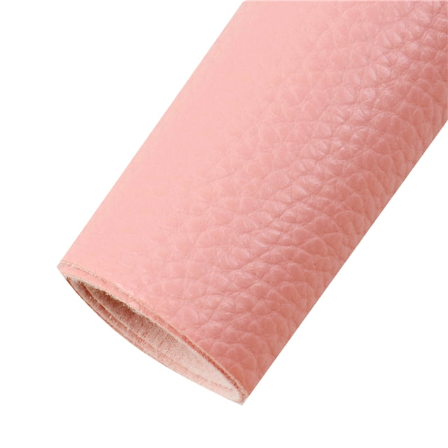 Solid Litchi Printed Faux Leather Sheet FeeFiFauxLeather