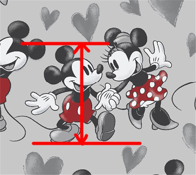 Mouse Hearts Smooth Printed Faux Leather Sheet FeeFiFauxLeather