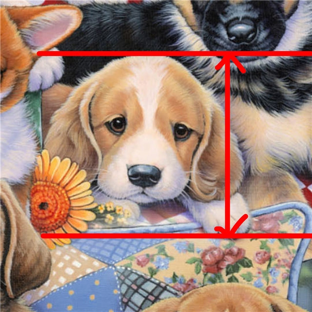 Dogs Litchi Printed Faux Leather Sheet FeeFiFauxLeather