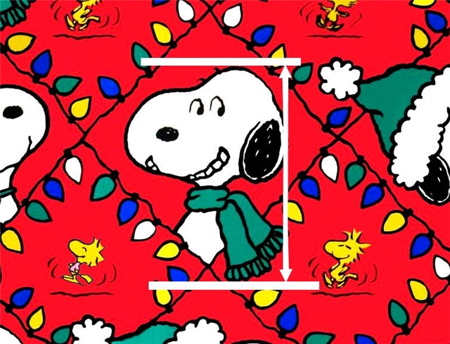 Charlie Brown/ Snoopy Christmas Litchi Printed Faux Leather Sheet FeeFiFauxLeather