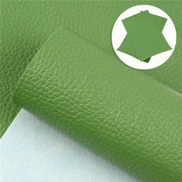 Solid Big Litchi Printed Faux Leather Sheet FeeFiFauxLeather