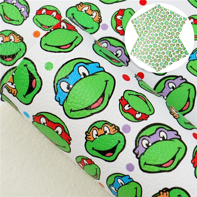 Teenage Mutant Ninja Turtles Printed Smooth Faux Leather Sheet FeeFiFauxLeather
