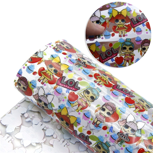 LOL Doll Printed See Through Vinyl ,Clear, Transparent Vinyl Sheet FeeFiFauxLeather