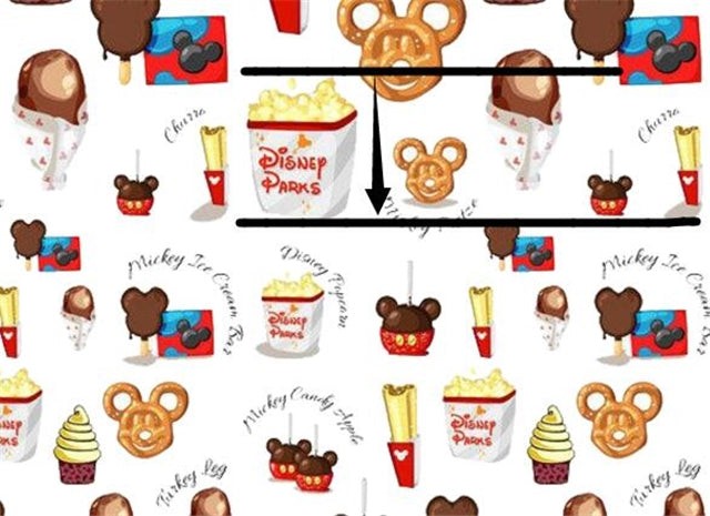 Mouse Snacks Printed See Through, Transparent Vinyl Sheet FeeFiFauxLeather