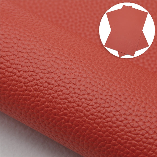 Solid Small Litchi Printed Faux Leather Sheet FeeFiFauxLeather