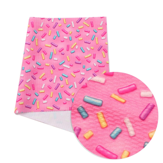 Donut Sprinkles Textured Liverpool/ Bullet Fabric FeeFiFauxLeather