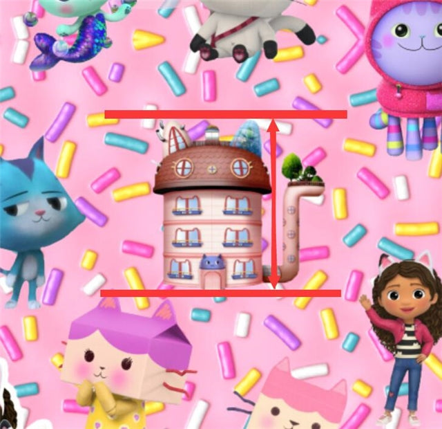 Gabby's Dollhouse Litchi Printed Faux Leather Sheet Litchi has a pebble like feel with bright colors FeeFiFauxLeather