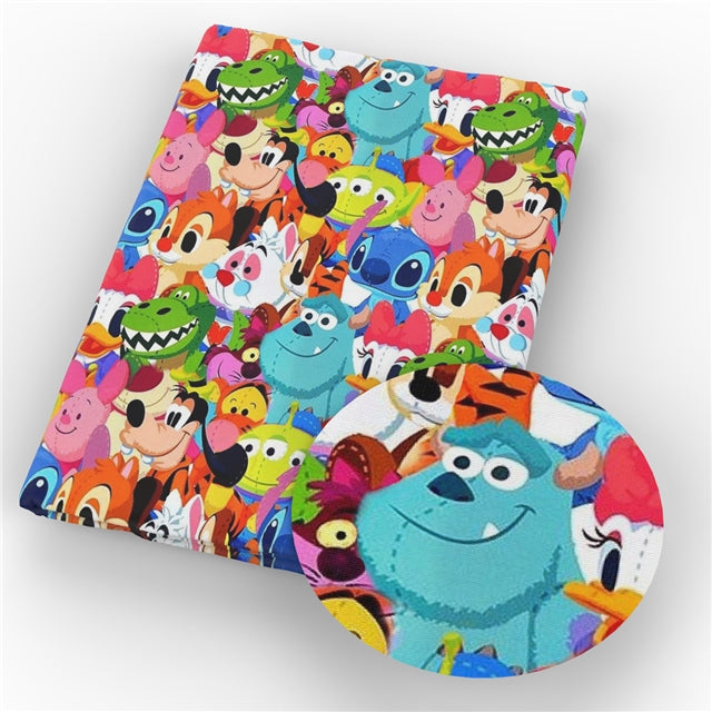 Characters Textured Liverpool/ Bullet Fabric FeeFiFauxLeather