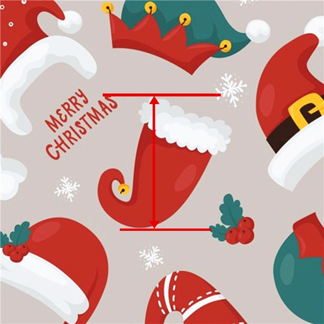 Gnomes Santa Hats Christmas Textured Liverpool Fabric FeeFiFauxLeather