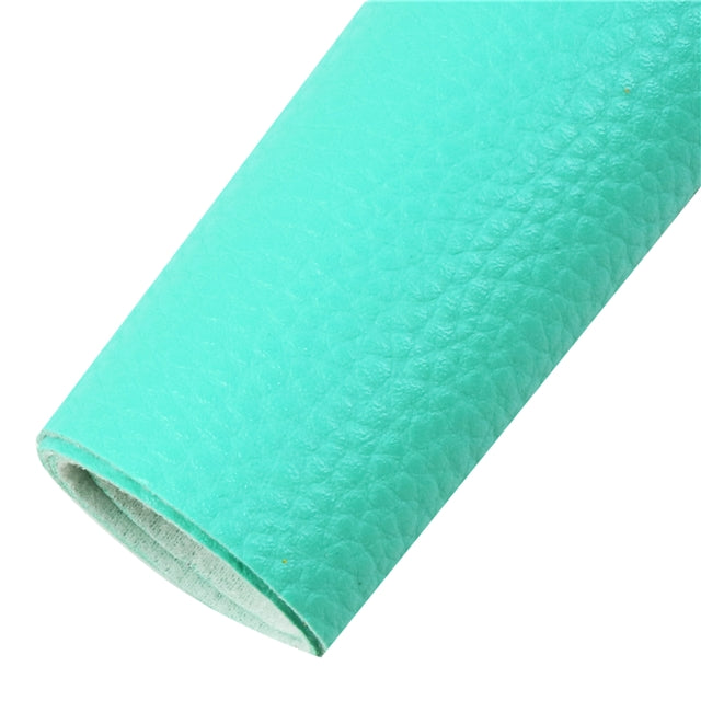 Solid Litchi Printed Faux Leather Sheet FeeFiFauxLeather