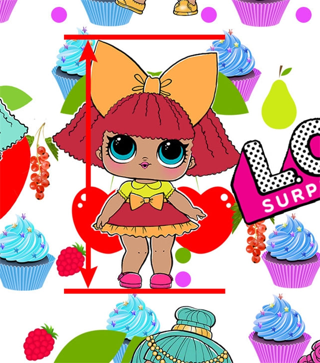 LOL Doll Printed See Through Vinyl ,Clear, Transparent Vinyl Sheet FeeFiFauxLeather