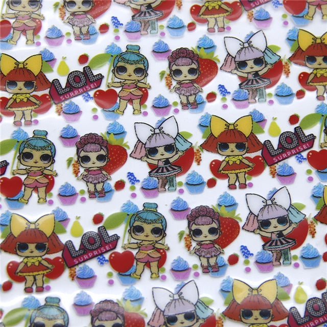 LOL Doll Printed See Through Vinyl ,Clear, Transparent Vinyl Sheet FeeFiFauxLeather