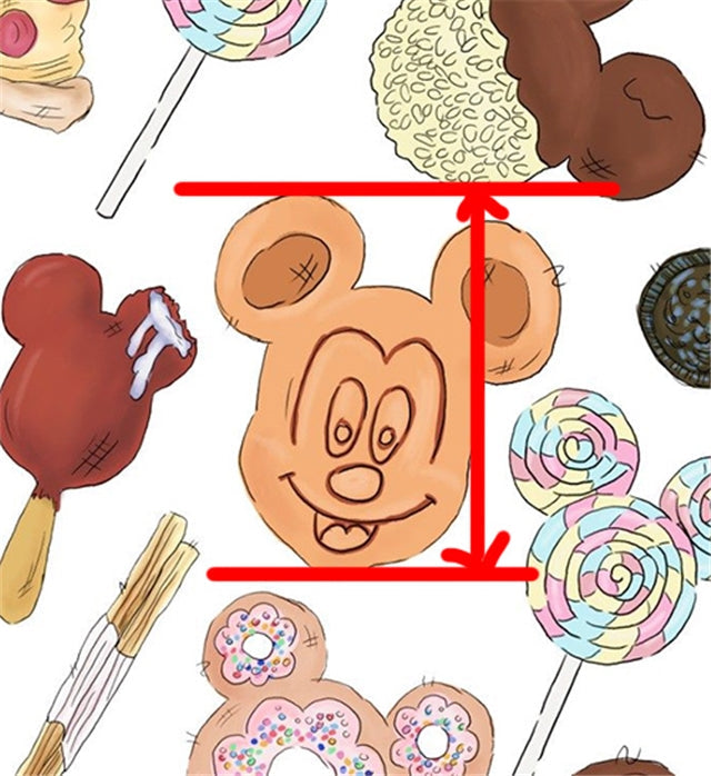 Mouse Snacks Litchi Printed Faux Leather Sheet FeeFiFauxLeather