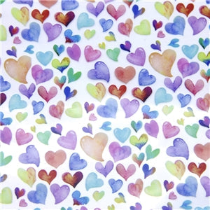 Hearts Printed See Through Vinyl ,Clear, Transparent Vinyl Sheet FeeFiFauxLeather