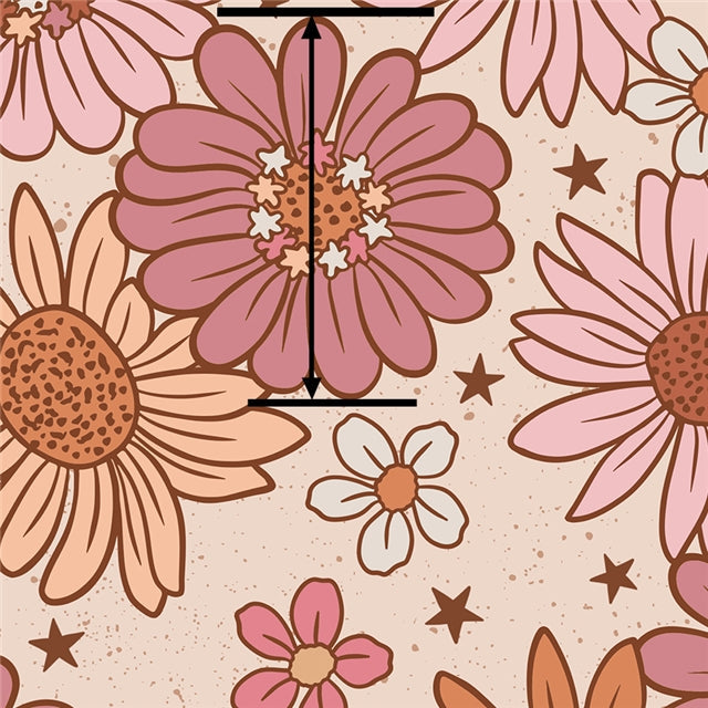 Flowers Textured Liverpool/ Bullet Fabric FeeFiFauxLeather