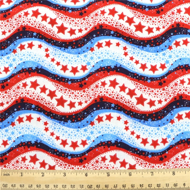 Red, White and Blue Textured Liverpool/ Bullet Fabric FeeFiFauxLeather