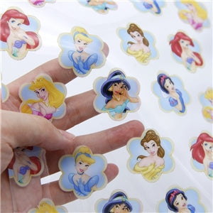 Princesses Printed See Through Vinyl ,Clear, Transparent Vinyl Sheet FeeFiFauxLeather