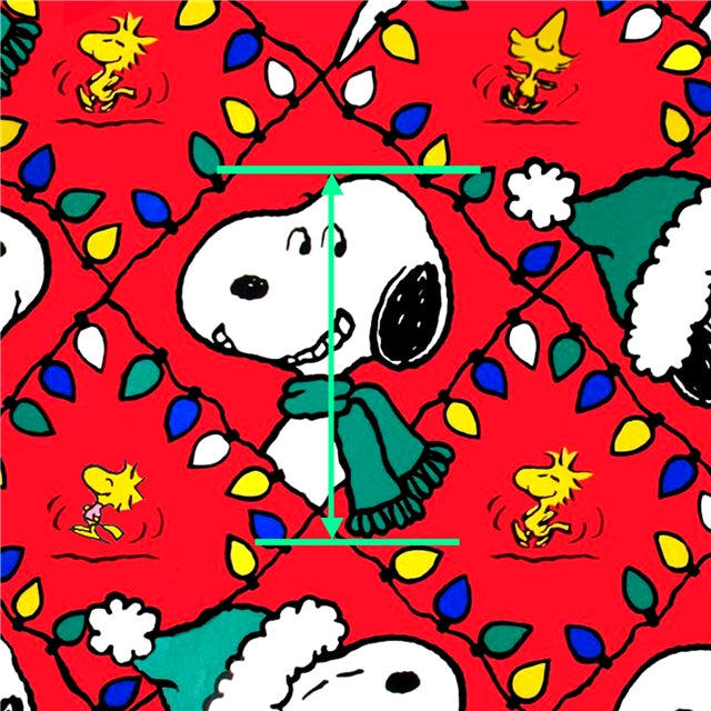 Snoopy Christmas Textured Liverpool/ Bullet Fabric FeeFiFauxLeather