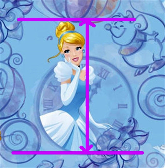Princess Cinderella Smooth Printed Faux Leather Sheet FeeFiFauxLeather