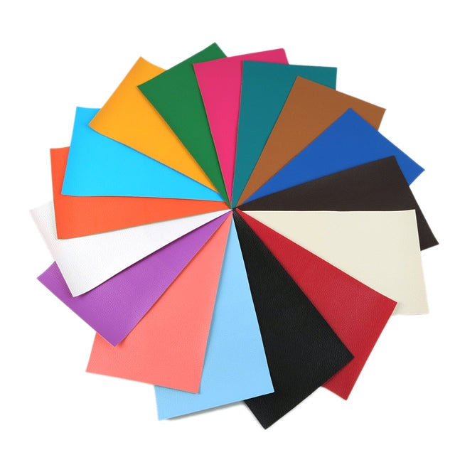 Solid Big Litchi Printed Faux Leather Sheet FeeFiFauxLeather