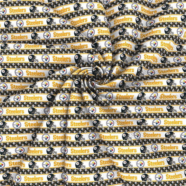 Steelers Football Textured Liverpool/ Bullet Fabric FeeFiFauxLeather