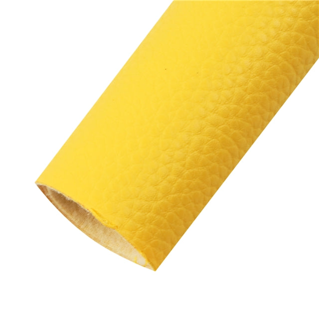 Solid Litchi Printed Faux Leather Sheet FeeFiFauxLeather