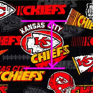 Chiefs Football  Printed Smooth Faux Leather Sheet FeeFiFauxLeather