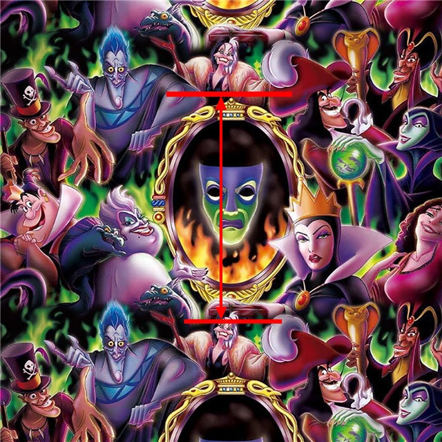 Villain Characters Bullet Textured Liverpool Fabric FeeFiFauxLeather