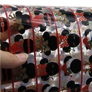 Mouse Christmas Printed See Through,Clear, Transparent Sheet FeeFiFauxLeather
