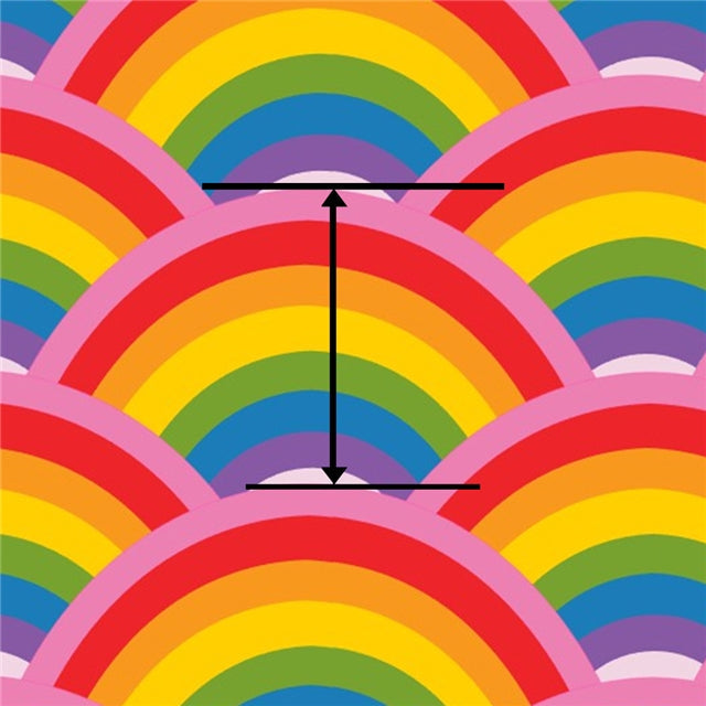 Rainbows Printed Smooth Faux Leather Sheet FeeFiFauxLeather