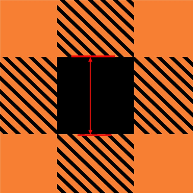 Halloween Orange and Black Plaid Litchi Faux Leather Sheet like FeeFiFauxLeather