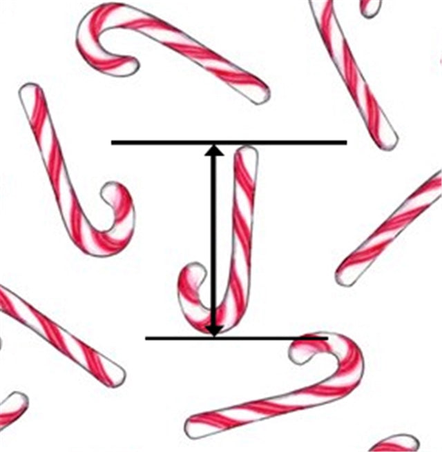 Candy Canes Christmas Printed See Through Sheet  Clear Transparent Sheet FeeFiFauxLeather