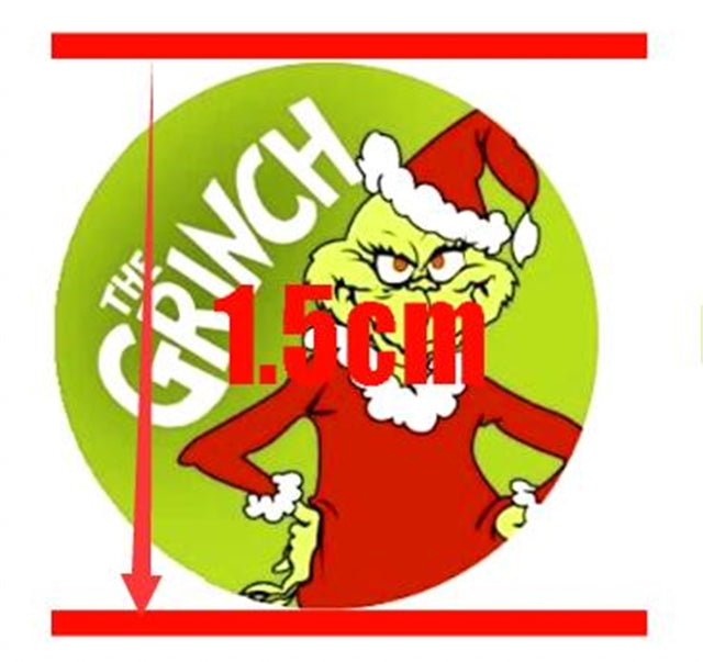 Dr Seuss The Grinch Litchi Printed Faux Leather Sheet FeeFiFauxLeather