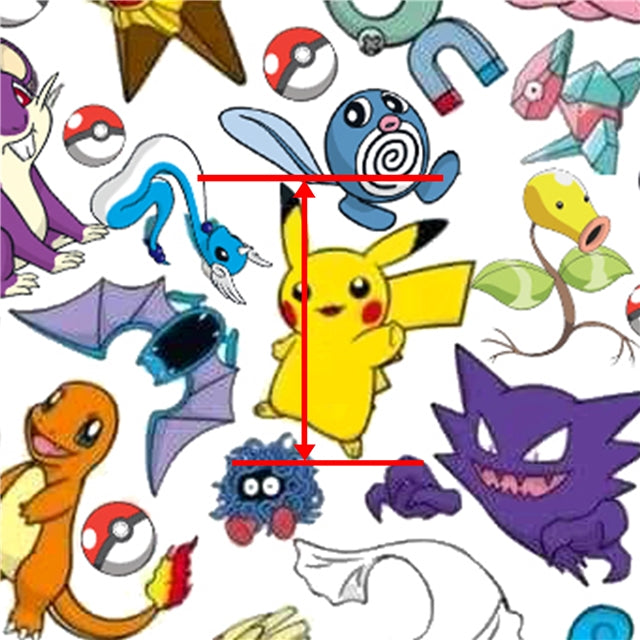 Pokemon  Printed Smooth Faux Leather Sheet FeeFiFauxLeather