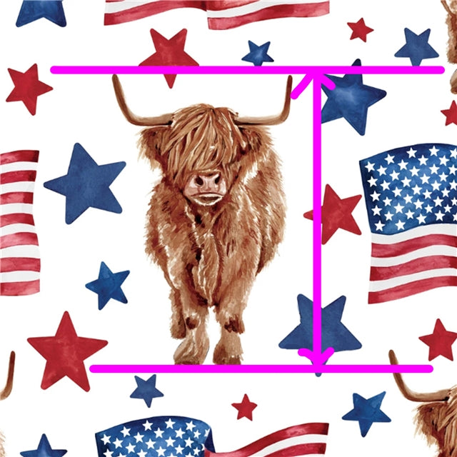 Buffalo Red, White and Blue July 4th Textured Liverpool/ Bullet Fabric FeeFiFauxLeather