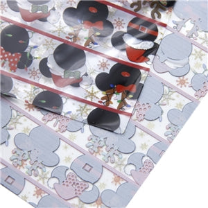 Mouse Christmas Printed See Through,Clear, Transparent Sheet FeeFiFauxLeather