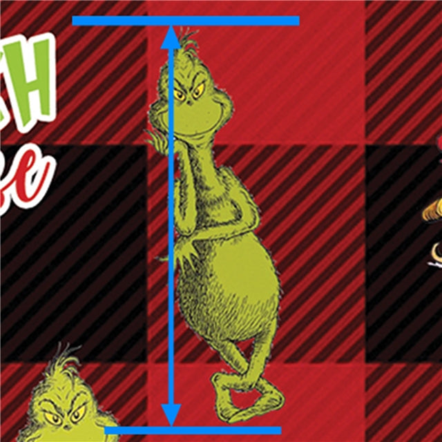 The Grinch Christmas Textured Liverpool/ Bullet Fabric FeeFiFauxLeather