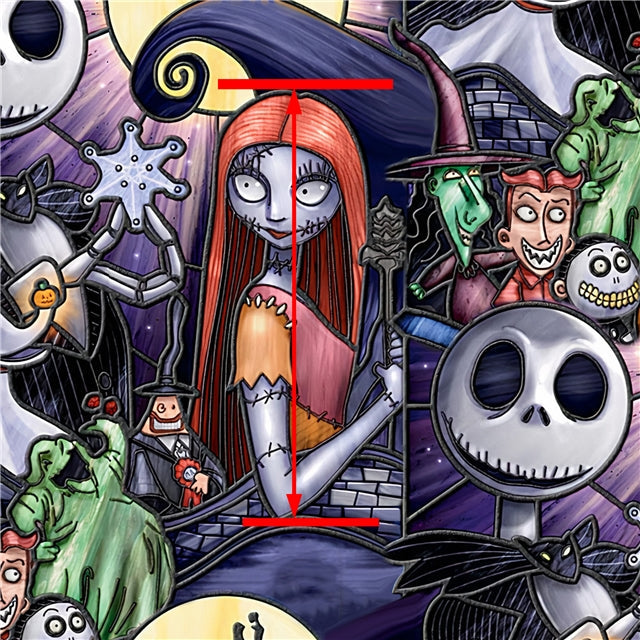 Nightmare Before Christmas Halloween Textured Liverpool/ Bullet Fabric FeeFiFauxLeather