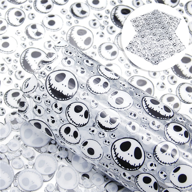 Nightmare before Christmas Printed Transparent Sheet FeeFiFauxLeather