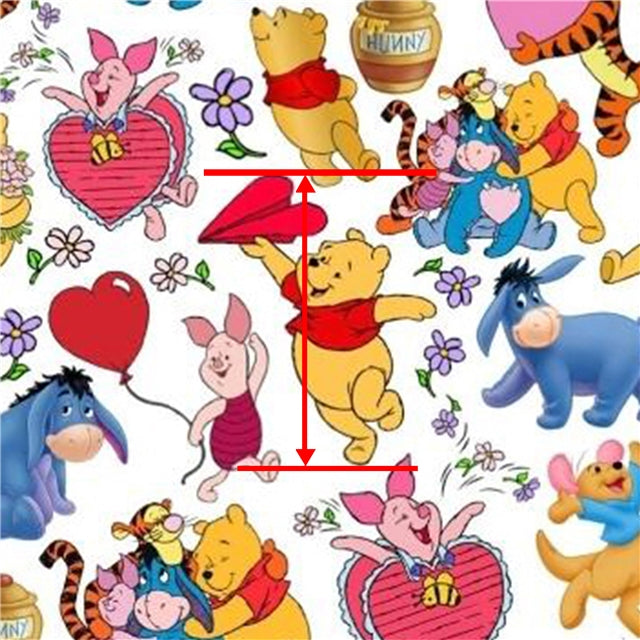 Winnie The Pooh and Friends Textured Liverpool/ Bullet Fabric FeeFiFauxLeather