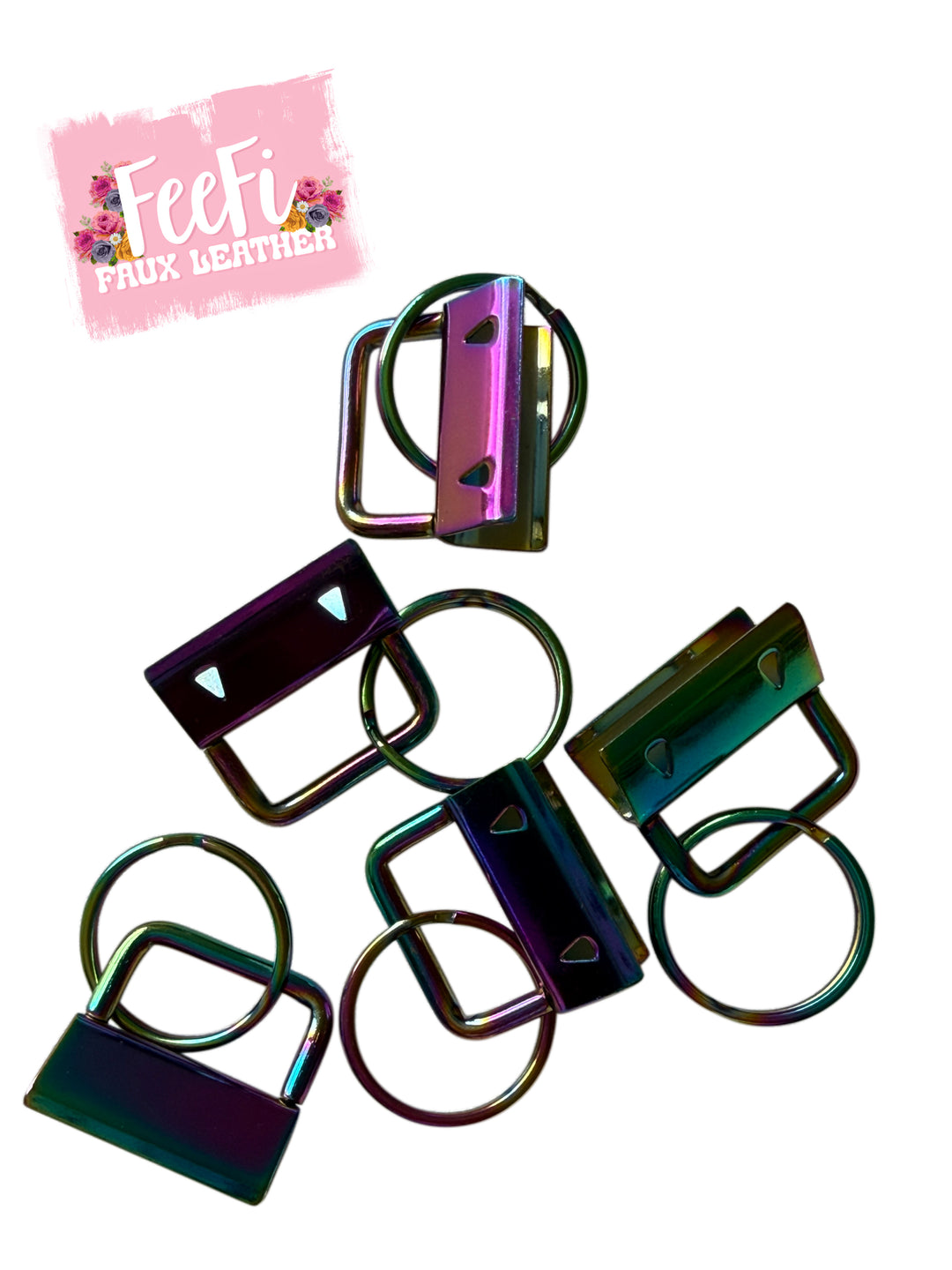 Metal Tail Clamp for Keychains Wristlet 5 pieces 25mm 1 Inch FeeFiFauxLeather