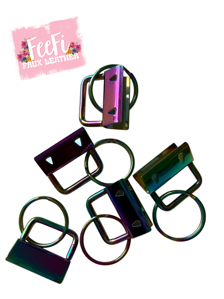Metal Tail Clamp for Keychains Wristlet 5 pieces 25mm 1 Inch FeeFiFauxLeather