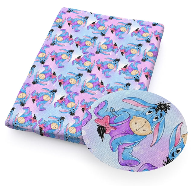 Eeyore Winnie The Pooh Textured Liverpool/ Bullet Fabric with a textured feel