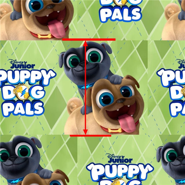 Puppy Dog Pals Textured Liverpool/ Bullet Fabric with a textured feel
