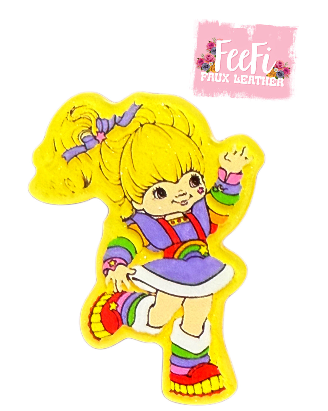 Rainbow Brite Glitter Resin 5 piece set FeeFiFauxLeather
