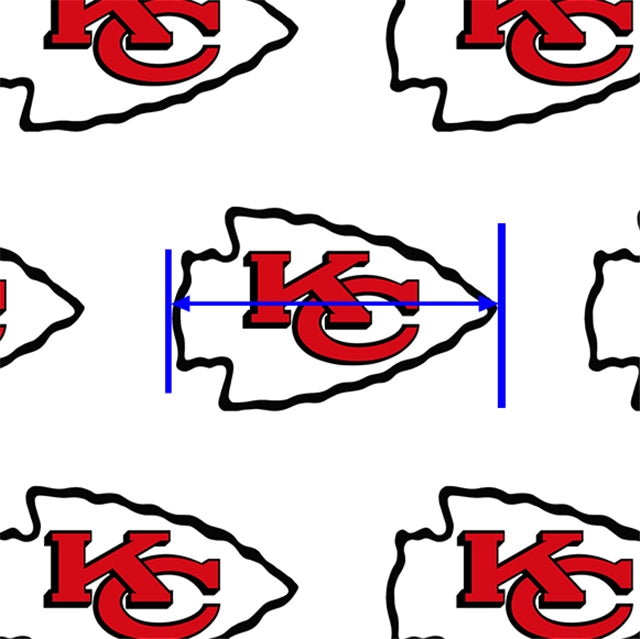 Chiefs Football Litchi Printed Faux Leather Sheet