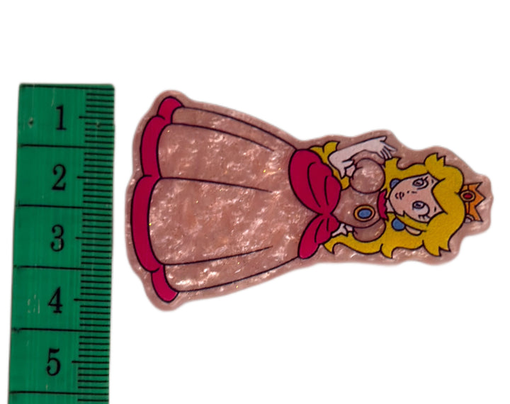 Princess Peach Glitter Resin 5 piece set FeeFiFauxLeather